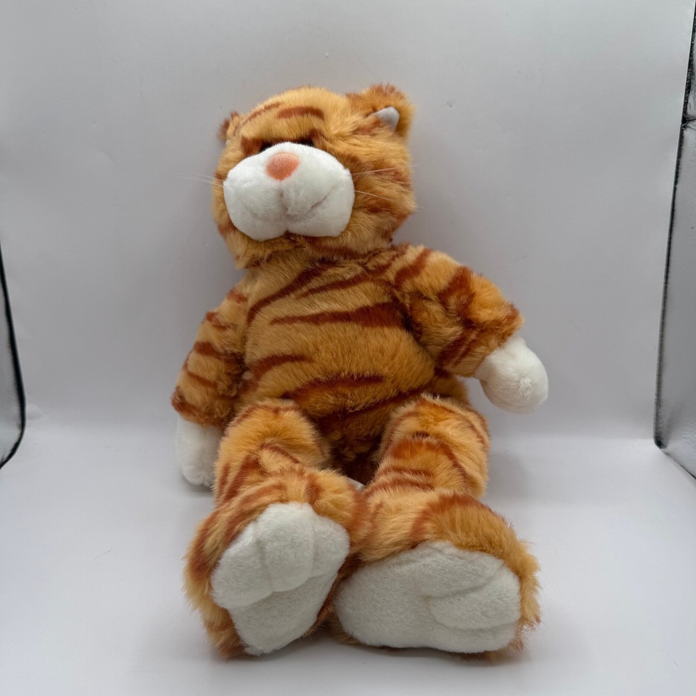 Build-A-Bear Plush Toy Orange Vintage Tabby Cat Striped Stuffed Animal